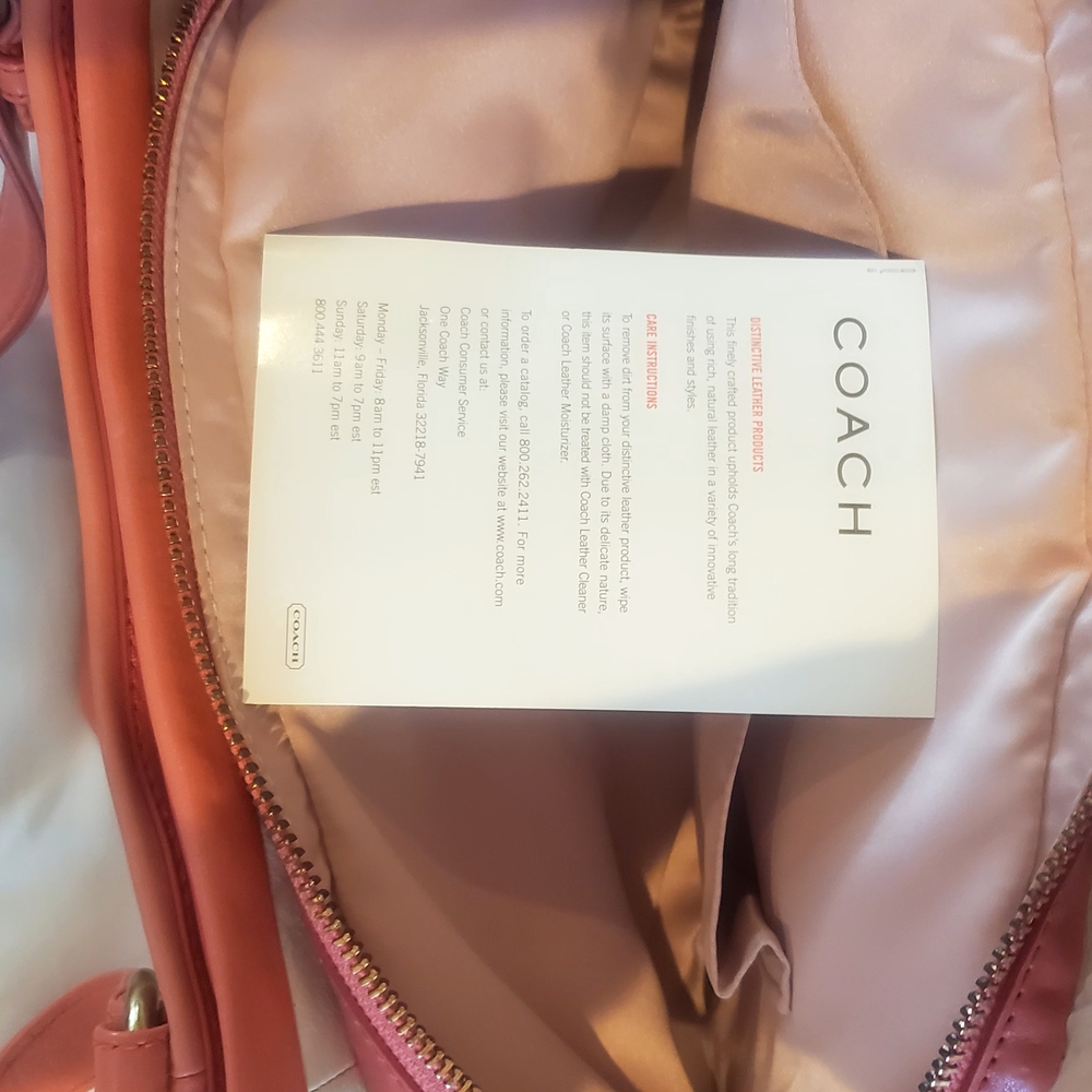 Coach Pink Leather Bag